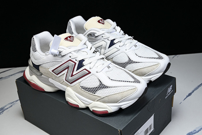 U90603MT RETRO CASUAL SPORTS RUNNING SHOES WHITE/GREY/BEIGE/BLACK/RED