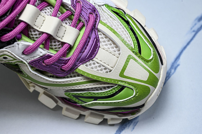 W2GN3-9199 BALENCIAGA TRACK.2 4.0 FOURTH GENERATION TRENDY RUNNING SHOES LIGHT GRAY/PURPLE