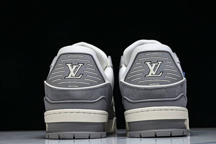 LOW-TOP CASUAL SPORTS SNEAKERS WHITE/GREY