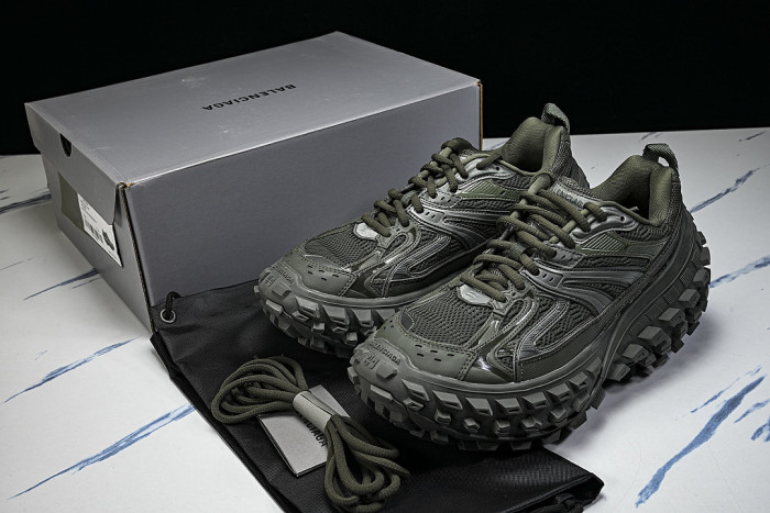 W2RA6-3000 DEFENDER RUBBER PLATFORM SNEAKERS DARK GREEN/DARK GREEN