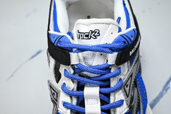 W3AE2-4191 BALENCIAGA TRACK.2 4.0 FOURTH GENERATION TRENDY RUNNING SHOES NAVY BLUE/WHITE/GREY