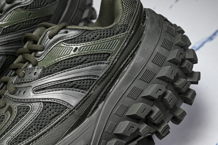W2RA6-3000 DEFENDER RUBBER PLATFORM SNEAKERS DARK GREEN/DARK GREEN
