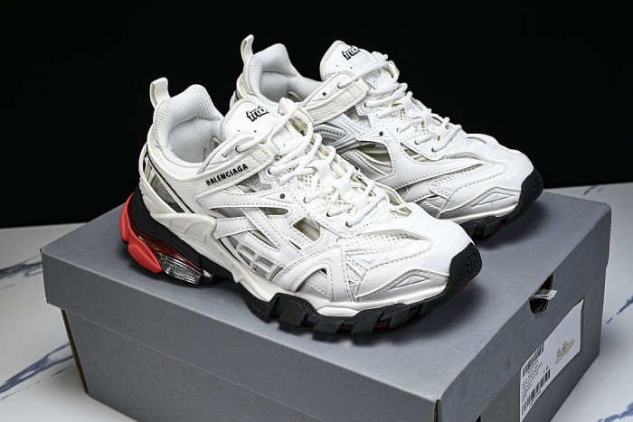 W2GN3-9610 BALENCIAGA TRACK.2 4.0 FOURTH GENERATION TRENDY RUNNING SHOES WHITE/OFF WHITE