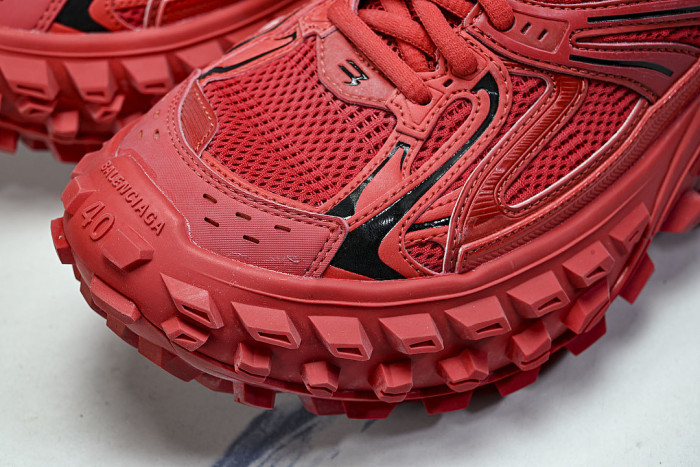 W2RAA-6010 DEFENDER RUBBER PLATFORM SNEAKERS RED/RED/RED