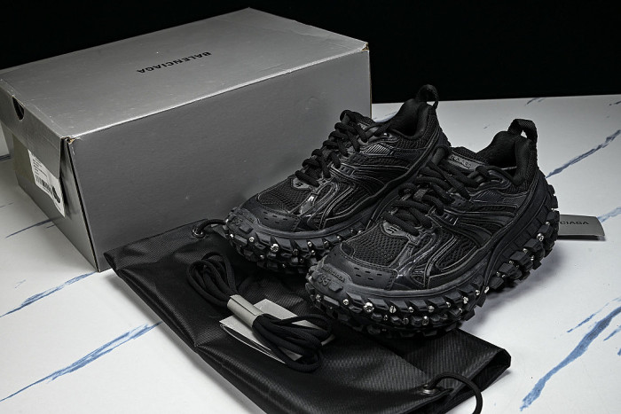 W2RAD-1081 DEFENDER RUBBER PLATFORM SNEAKERS BLACK/BLACK/BLACK