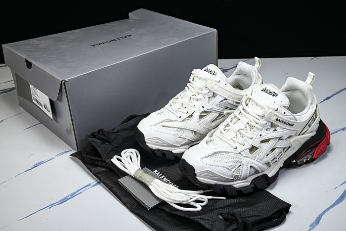 W2GN3-9610 BALENCIAGA TRACK.2 4.0 FOURTH GENERATION TRENDY RUNNING SHOES WHITE/OFF WHITE