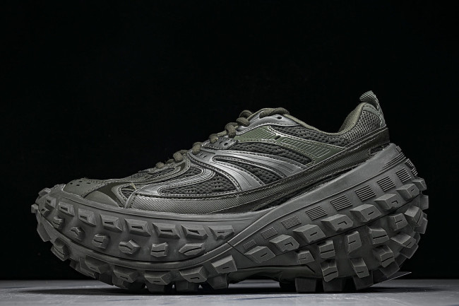 W2RA6-3000 DEFENDER RUBBER PLATFORM SNEAKERS DARK GREEN/DARK GREEN