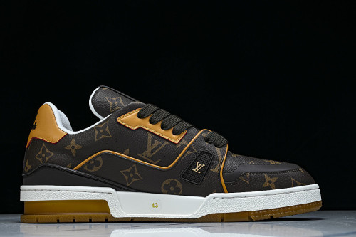 LOW-TOP CASUAL SPORTS SNEAKERS BROWN/BROWN/BROWN