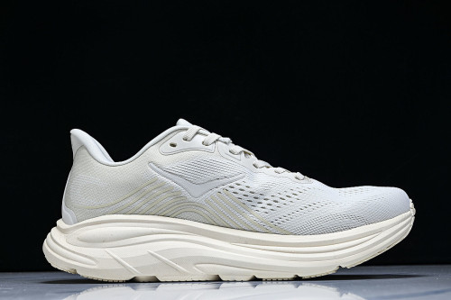 1176573-ALK ONE ONE CLIFTON 11 KNITTED MESH RUNNING SHOES WHITE/BEIGE/WHITE