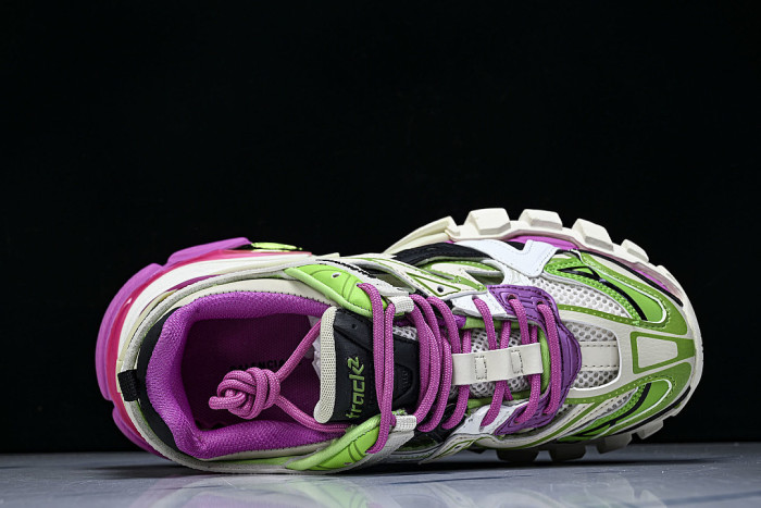 W2GN3-9199 BALENCIAGA TRACK.2 4.0 FOURTH GENERATION TRENDY RUNNING SHOES LIGHT GRAY/PURPLE