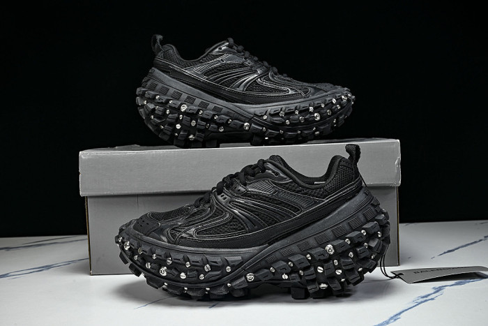 W2RAD-1081 DEFENDER RUBBER PLATFORM SNEAKERS BLACK/BLACK/BLACK