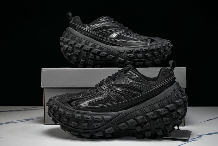 W2RA6-1000 DEFENDER RUBBER PLATFORM SNEAKERS BLACK/BLACK/BLACK