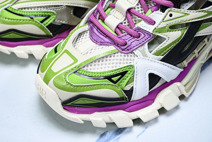 W2GN3-9199 BALENCIAGA TRACK.2 4.0 FOURTH GENERATION TRENDY RUNNING SHOES LIGHT GRAY/PURPLE