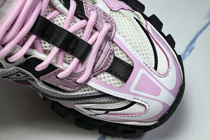 W3AE2-5291 BALENCIAGA TRACK.2 4.0 FOURTH GENERATION TRENDY RUNNING SHOES LIGHT PINK/DARK GRAY