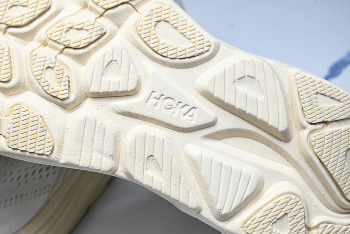1176573-ALK ONE ONE CLIFTON 11 KNITTED MESH RUNNING SHOES WHITE/BEIGE/WHITE
