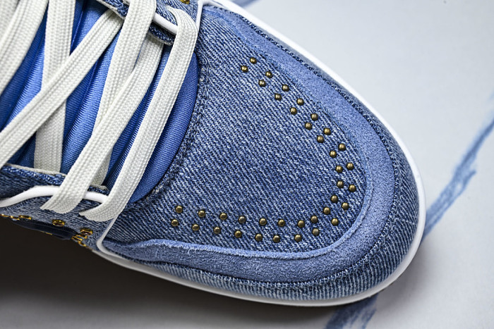 LOW-TOP CASUAL SPORTS SNEAKERS BLUE/BROWN/BLUE
