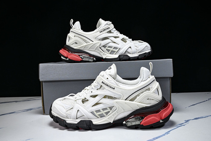 W2GN3-9610 BALENCIAGA TRACK.2 4.0 FOURTH GENERATION TRENDY RUNNING SHOES WHITE/OFF WHITE
