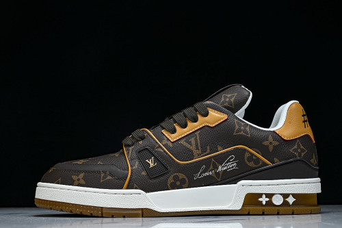 LOW-TOP CASUAL SPORTS SNEAKERS BROWN/BROWN/BROWN
