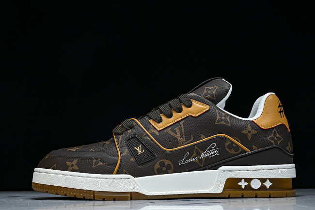 LOW-TOP CASUAL SPORTS SNEAKERS BROWN/BROWN/BROWN