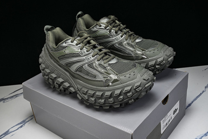 W2RA6-3000 DEFENDER RUBBER PLATFORM SNEAKERS DARK GREEN/DARK GREEN