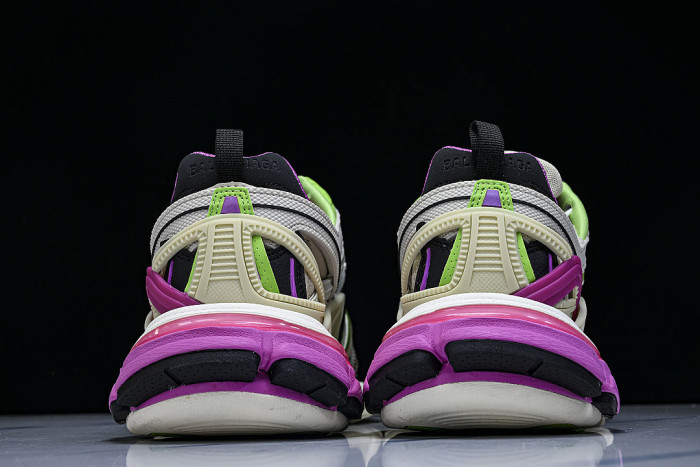 W2GN3-9199 BALENCIAGA TRACK.2 4.0 FOURTH GENERATION TRENDY RUNNING SHOES LIGHT GRAY/PURPLE