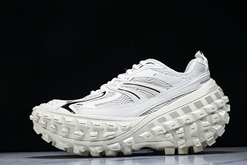 W2RAA9110 DEFENDER RUBBER PLATFORM SNEAKERS WHITE/BLACK/WHITE