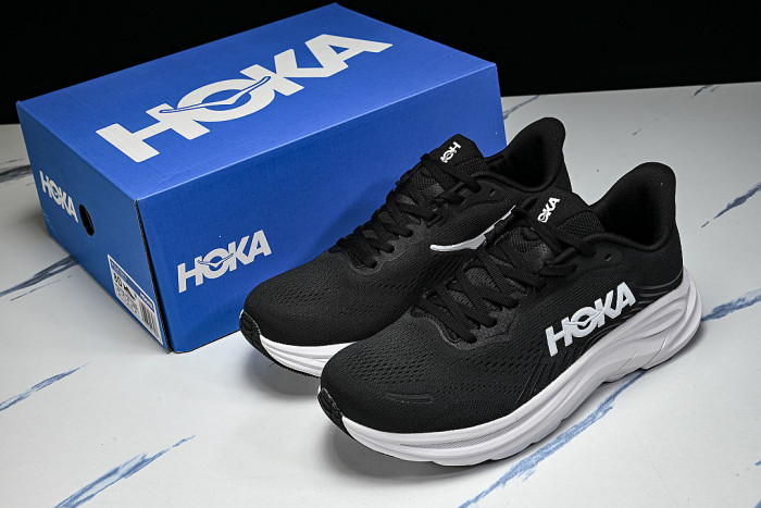 1176572-BWHT ONE ONE CLIFTON 11 KNITTED MESH RUNNING SHOES BLACK/WHITE/BLACK