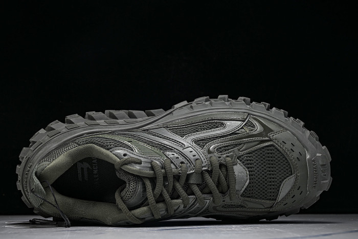 W2RA6-3000 DEFENDER RUBBER PLATFORM SNEAKERS DARK GREEN/DARK GREEN