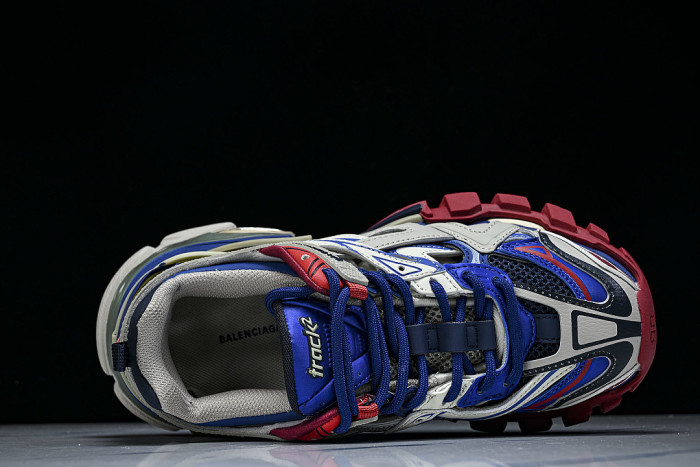 W2GN2-8570 BALENCIAGA TRACK.2 4.0 FOURTH GENERATION TRENDY RUNNING SHOES DARK GRAY/NAVY BLUE
