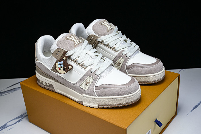 LOW-TOP CASUAL SPORTS SNEAKERS WHITE/PINK