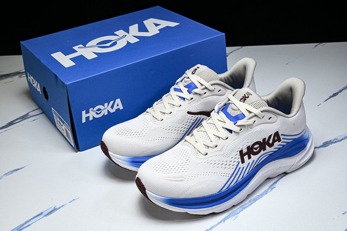 1176572-SCCG ONE ONE CLIFTON 11 KNITTED MESH RUNNING SHOES WHITE/BLUE