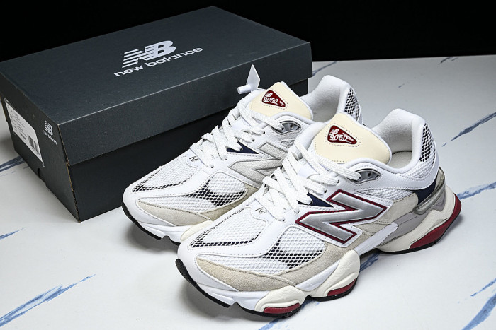 U90603MT RETRO CASUAL SPORTS RUNNING SHOES WHITE/GREY/BEIGE/BLACK/RED