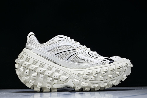W2RAA9110 DEFENDER RUBBER PLATFORM SNEAKERS WHITE/BLACK/WHITE