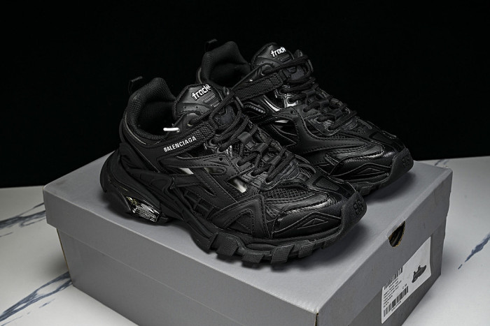 W2GN1-1000 BALENCIAGA TRACK.2 4.0 FOURTH GENERATION TRENDY RUNNING SHOES BLACK/INKINESS