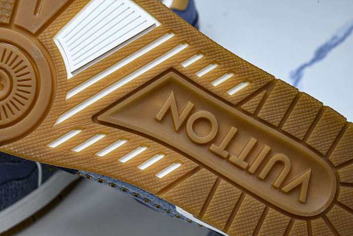 LOW-TOP CASUAL SPORTS SNEAKERS BLUE/BROWN/BLUE