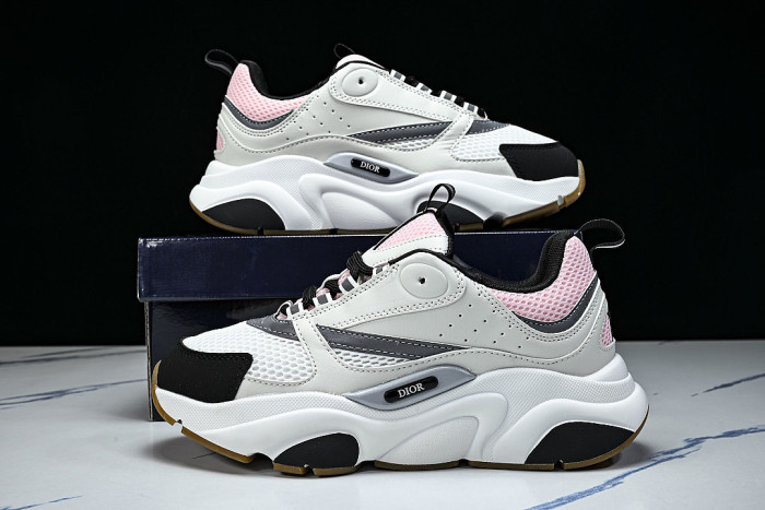HOMME B22 TRAINER SNEAKER RETRO THICK-SOLED CASUAL SPORTS JOGGING SHOES WHITE/GREY/BLACK/PINK