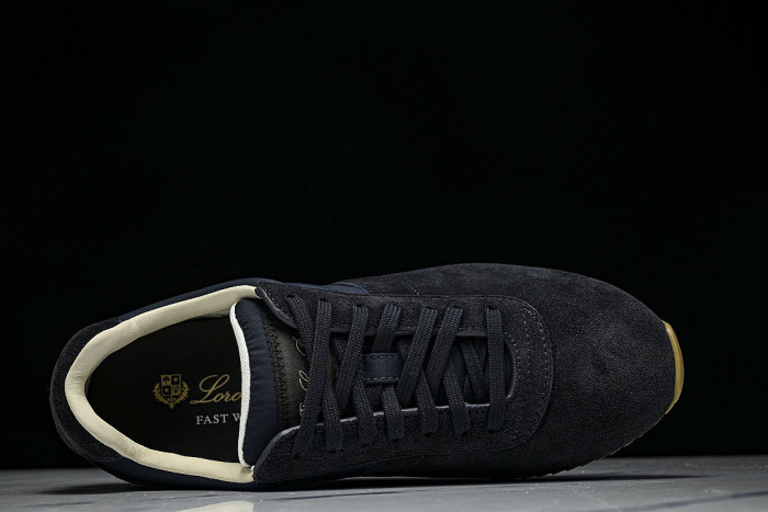 LOW-TOP CASUAL SPORTS SHOES BLACK/NAVY BLUE