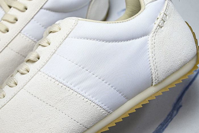 LORO PIANA WOMAN LACE UP CASUAL SPORTS SHOES 26 NEW STYLE WHITE/BEIGE