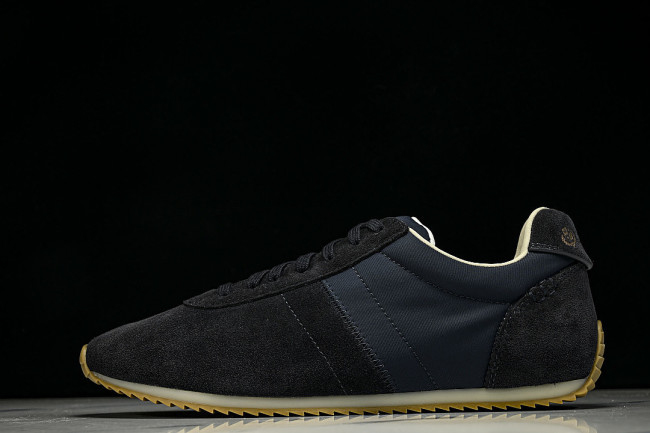 LOW-TOP CASUAL SPORTS SHOES BLACK/NAVY BLUE