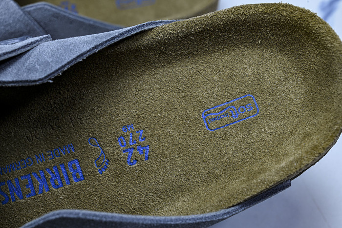 BOSTON SOFT FOOTBED HALF-SLIP-ON SANDALS GREY/GREY/GREY
