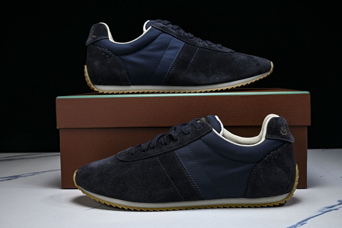 LOW-TOP CASUAL SPORTS SHOES BLACK/NAVY BLUE