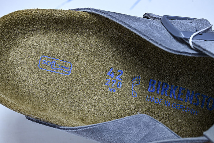 BOSTON SOFT FOOTBED HALF-SLIP-ON SANDALS GREY/GREY/GREY