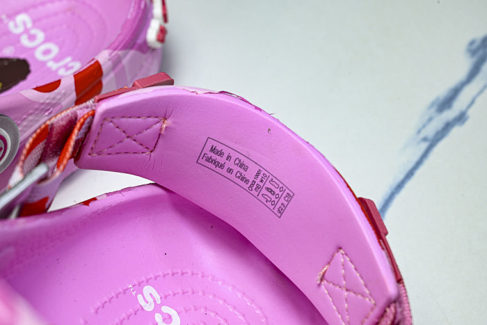 CLASSIC CLOG COMFORTABLE AND VERSATILE PERFORATED SHOES PINK/RED/PINK