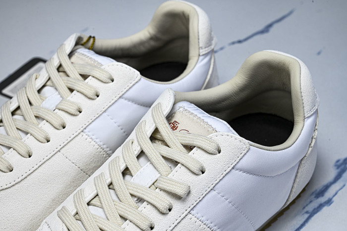 LORO PIANA WOMAN LACE UP CASUAL SPORTS SHOES 26 NEW STYLE WHITE/BEIGE