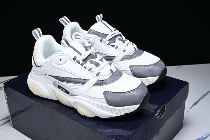 HOMME B22 TRAINER SNEAKER RETRO THICK-SOLED CASUAL SPORTS JOGGING SHOES WHITE/GREY/BLACK