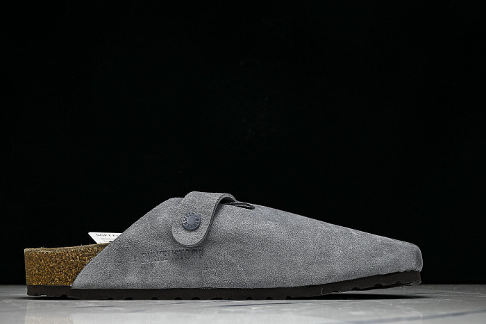 BOSTON SOFT FOOTBED HALF-SLIP-ON SANDALS GREY/GREY/GREY