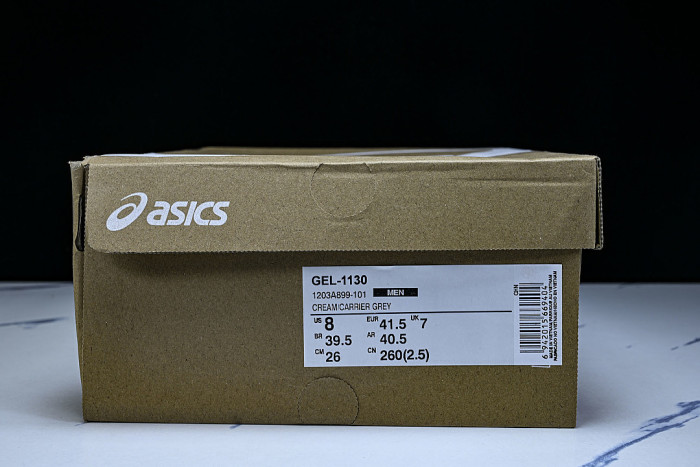 1203A899-101 GEL-1130 RETRO SPORTY CASUAL SHOES CREAM/CARRIER GREY