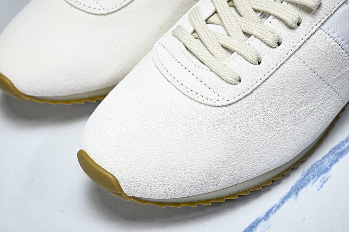 LORO PIANA WOMAN LACE UP CASUAL SPORTS SHOES 26 NEW STYLE WHITE/BEIGE