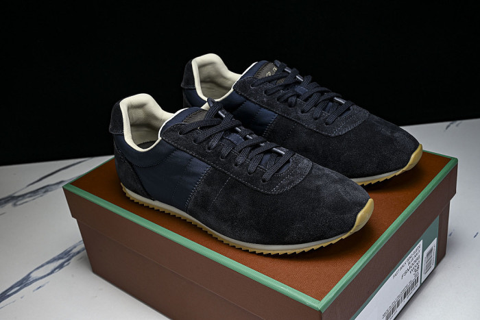 LOW-TOP CASUAL SPORTS SHOES BLACK/NAVY BLUE