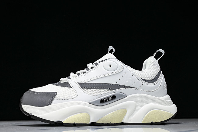 HOMME B22 TRAINER SNEAKER RETRO THICK-SOLED CASUAL SPORTS JOGGING SHOES WHITE/GREY/BLACK